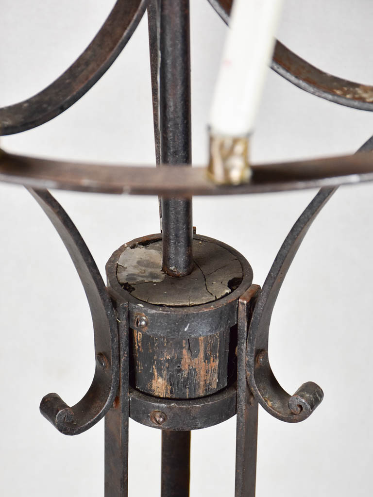 Aesthetic antiquated French iron candelabra
