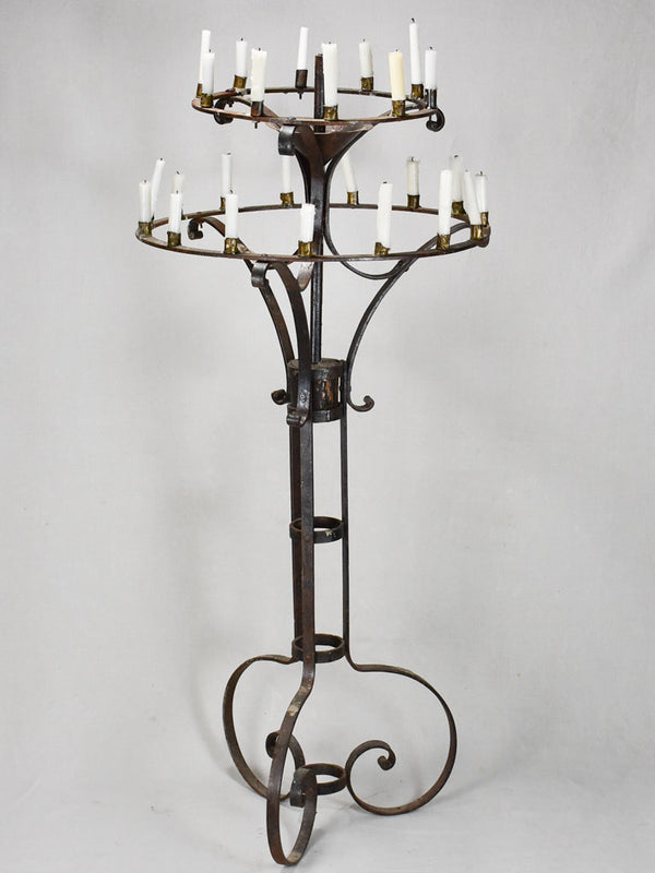 An antique 19th-century church candelabra
