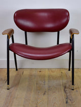 Pair of Gastone Rinaldi armchairs with wooden armrests