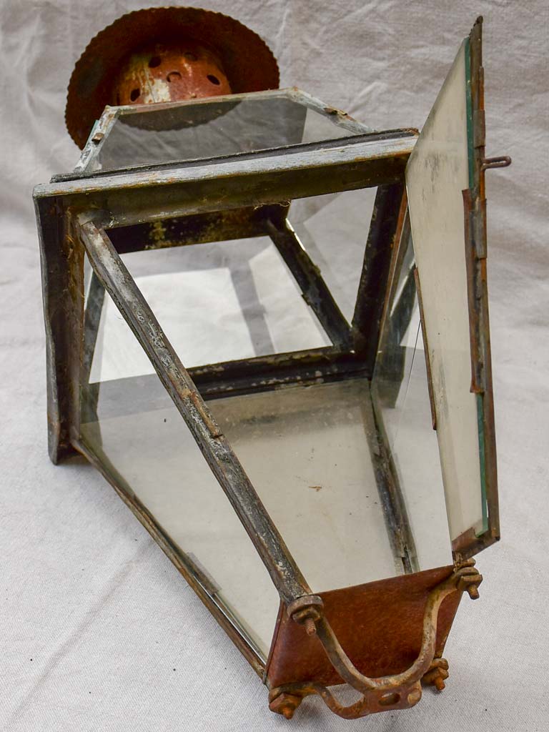 RESERVED MA Large early 19th Century French lantern - tole 24"
