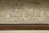 19th Century French wall sconce lantern with opaque glass Claude Leferbe Tayers France 17"