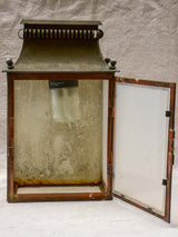 19th Century French wall sconce lantern with opaque glass Claude Leferbe Tayers France 17"