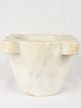 Very large antique marble mortar and pestle
