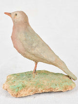 Artisan-made sculpture of a small pink bird 6¼"