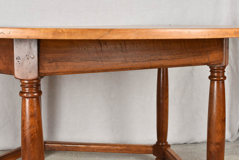 Pentagonal footrest wooden dining table