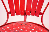 Historical French garden chair in red