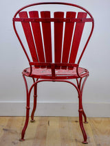 Antique French garden chair - red