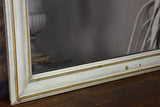 RESERVED - Very large antique French bistro mirror with pained brass frame