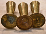 Set of three French florist vases with gold patina