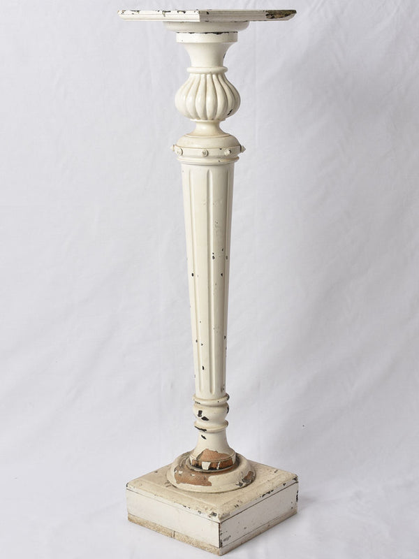 Vintage white Louis Philippe-style pedestal