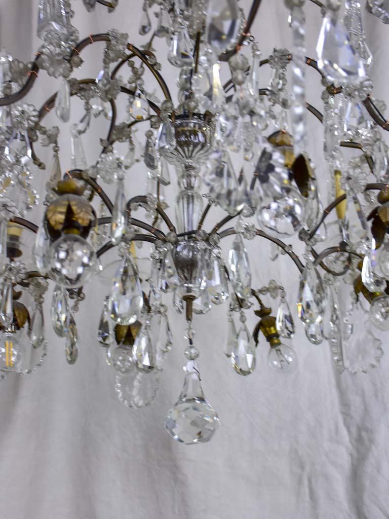 Large 19th Century French crystal chandelier - 16 lights
