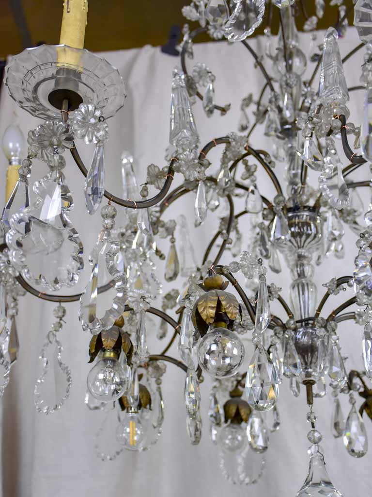 Large 19th Century French crystal chandelier - 16 lights