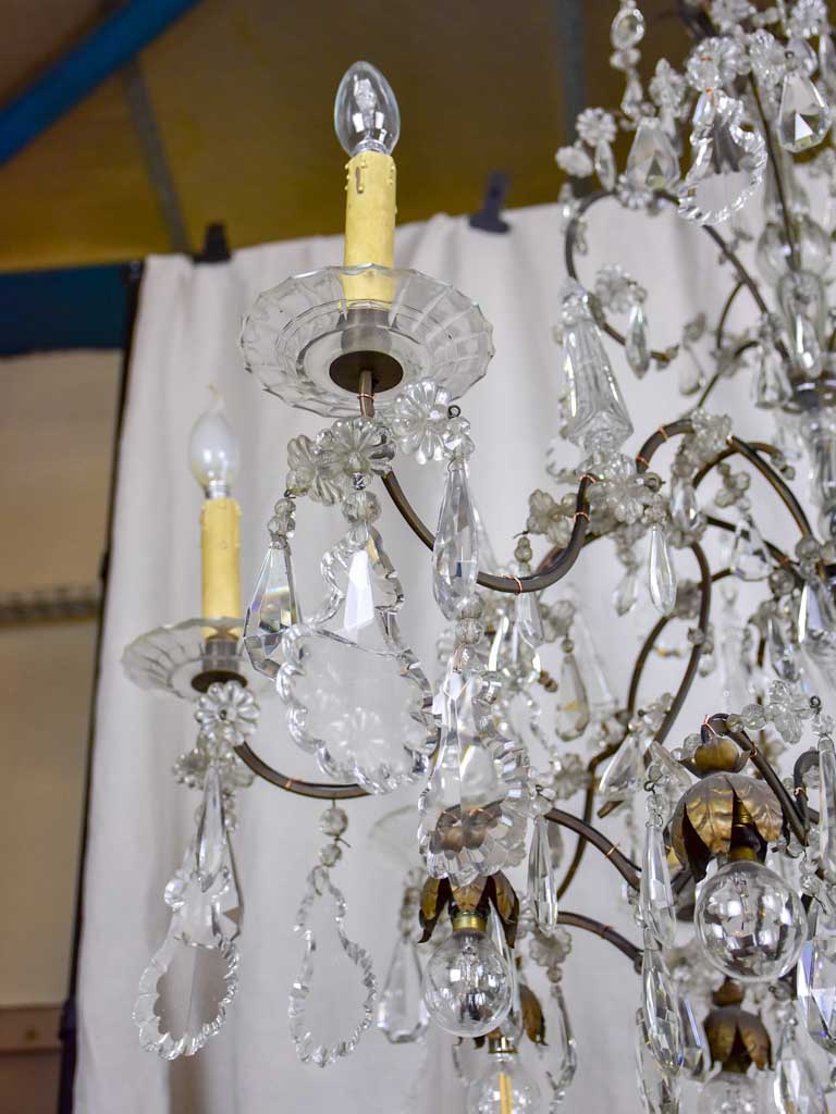 Large 19th Century French crystal chandelier - 16 lights