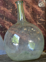 Antique French demi john bottle - clear glass