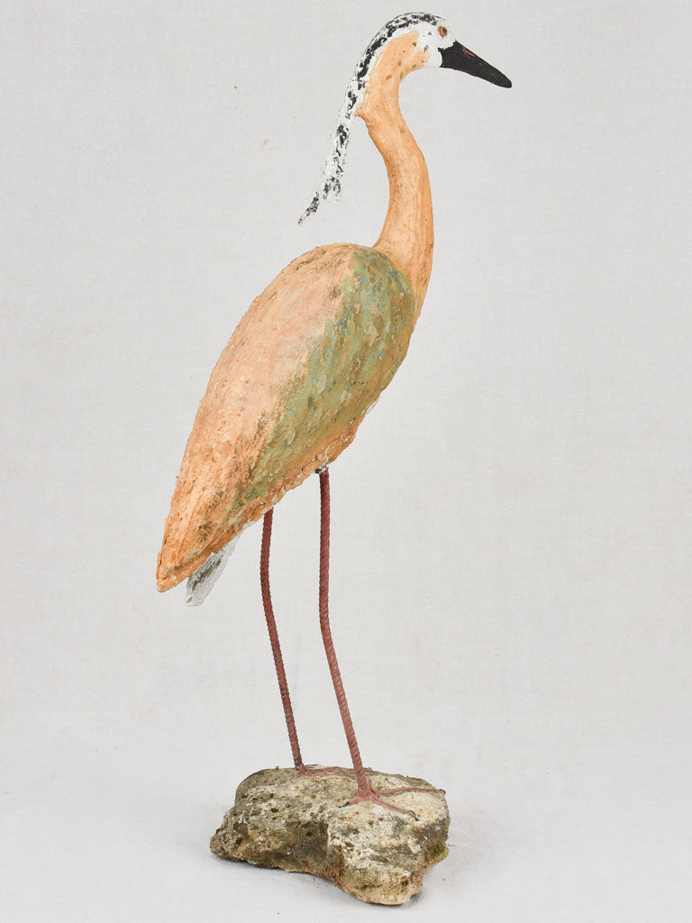 Life-like heron figure from Provence