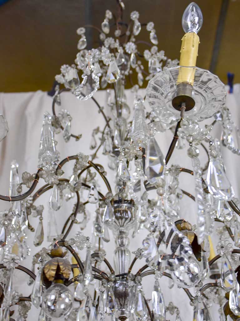 Large 19th Century French crystal chandelier - 16 lights