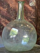 Antique French demi john bottle - clear glass