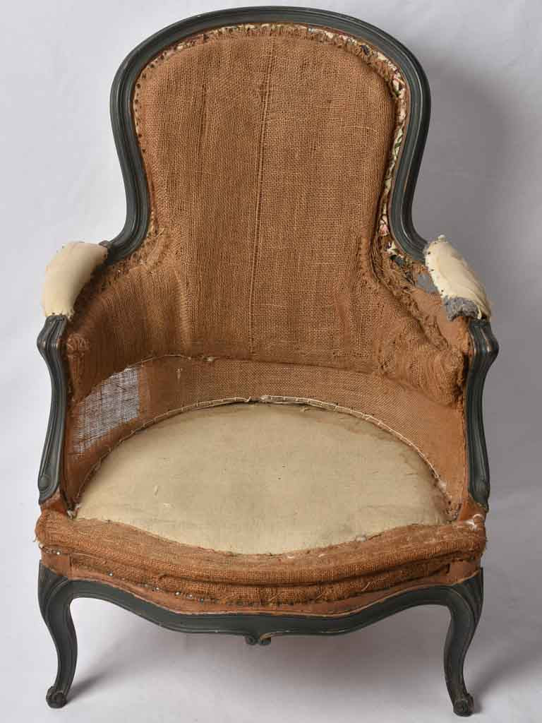 Antique French bergère chair weathered
