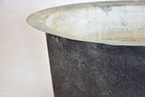 Large antique French copper planter from Burgundy with black patina 29½"