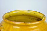 19th Century French confit pot with orange glaze - 11 ¾''