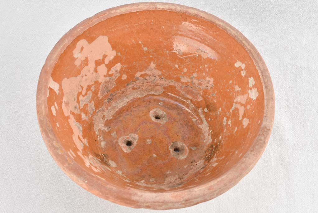 Antique French terrracotta bowl - 19th century 15¼"