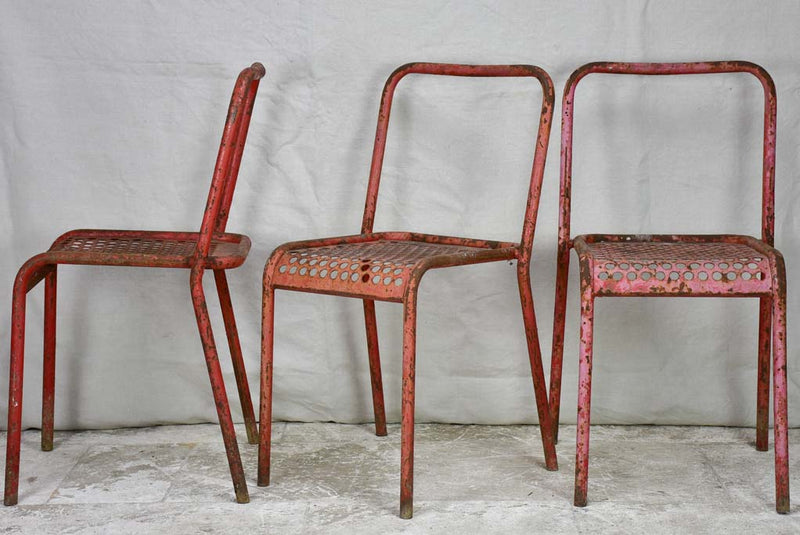Timeworn Malaval Garden Chairs in Red