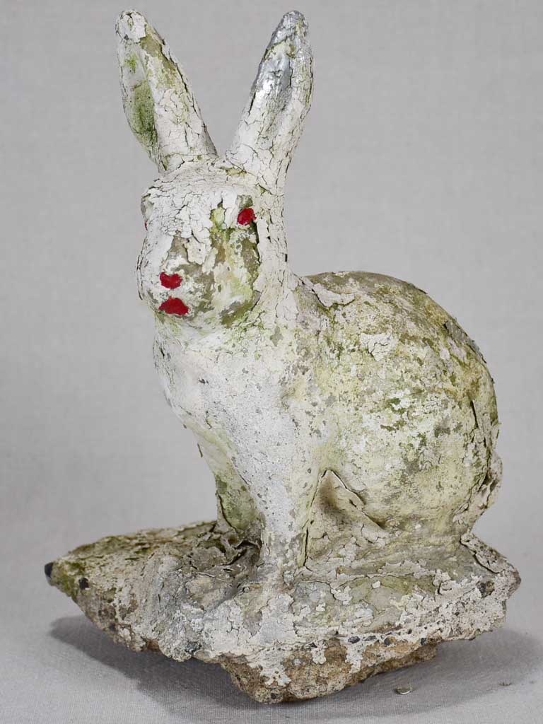 Charming garden sculpture of a rabbit 13"