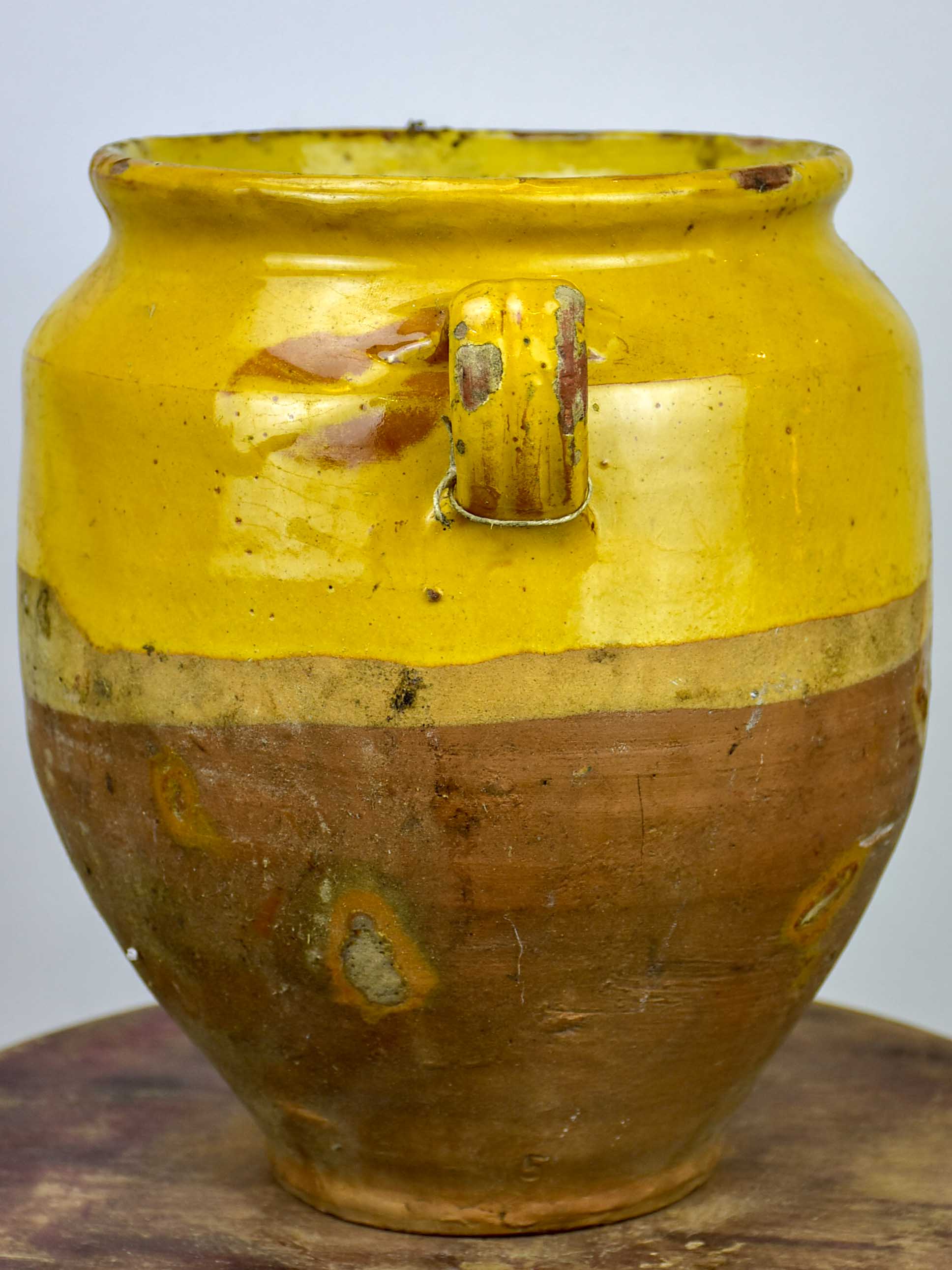 Antique confit pot from south west France - 10 ¾''
