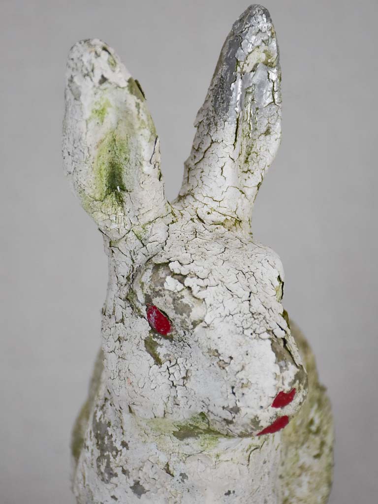 Charming garden sculpture of a rabbit 13"