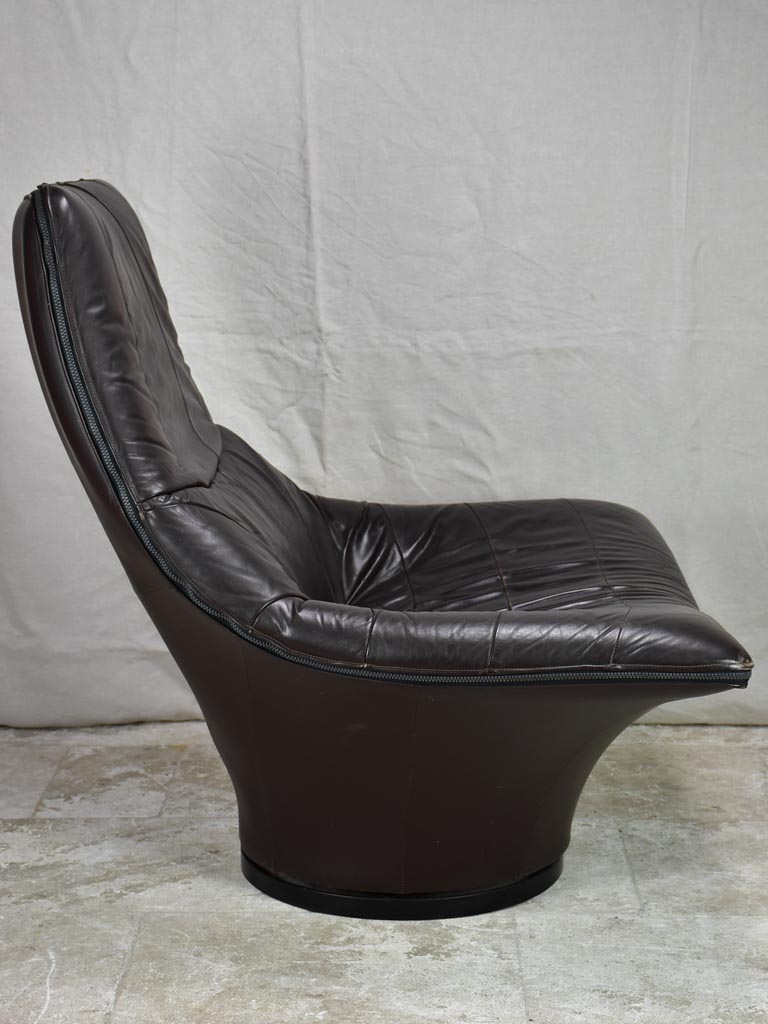 Very large vintage leather chair