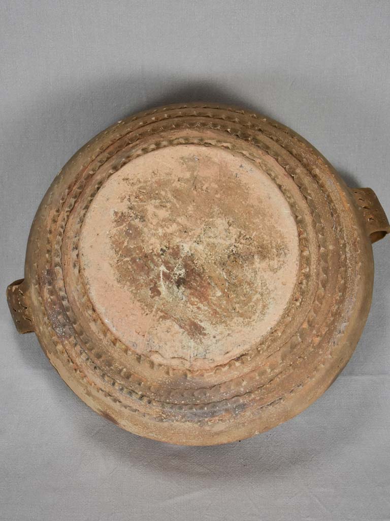 Large 19th-century Spanish clay bowl 25½"