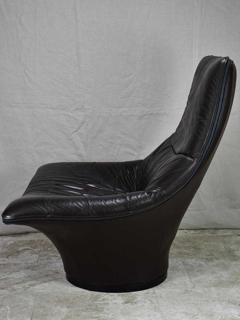 Very large vintage leather chair