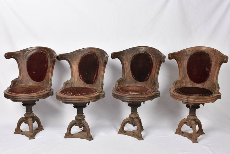 Durable cast iron marine seating arrangement
