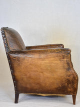 Early 20th Century French leather club chair