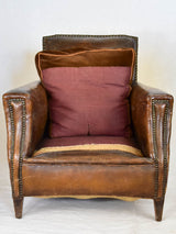 Early 20th Century French leather club chair