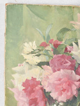Vintage floral still life painting 18½" x 15"