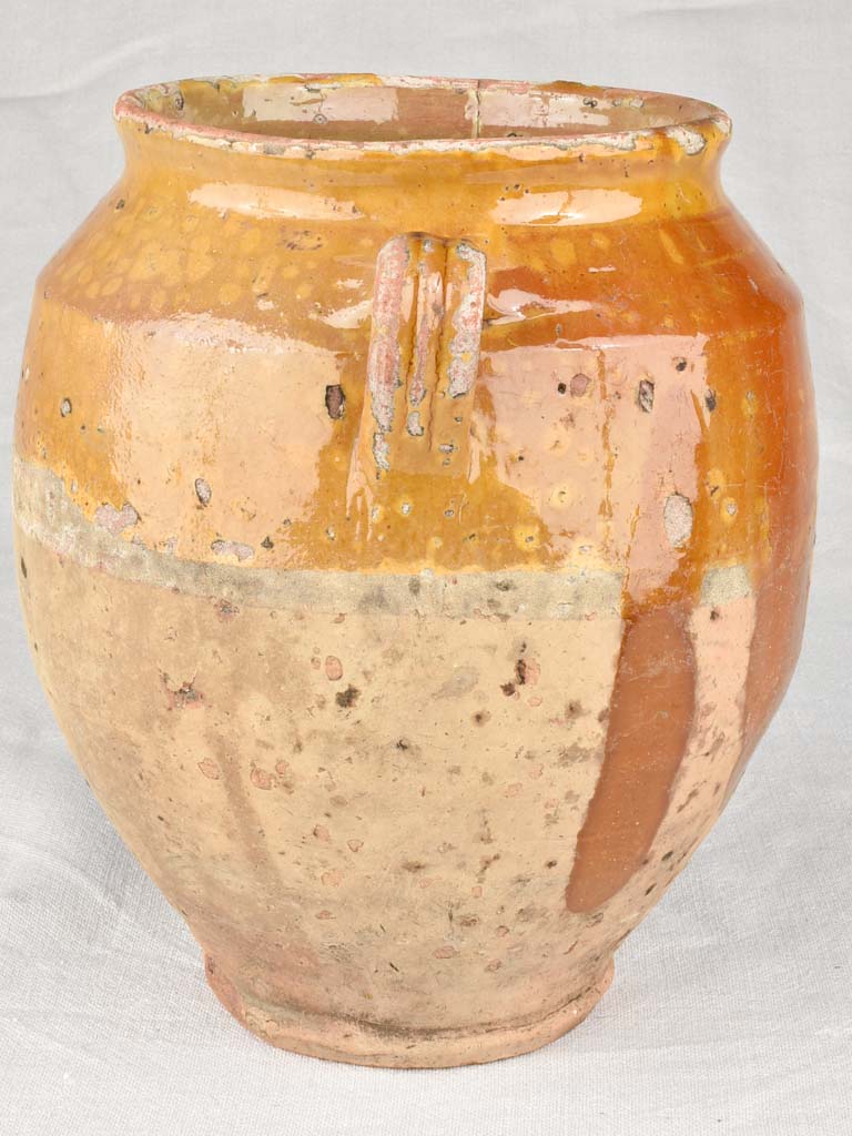 Cracked nineteenth-century French pot