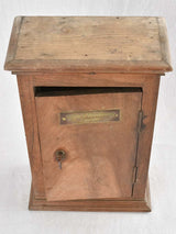 19th century French letter box - walnut 15"