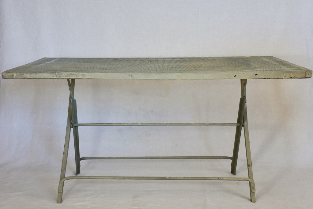 RESERVED SS Mid-century French iron garden table - folding