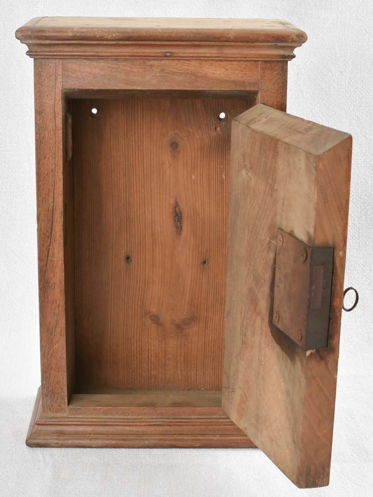 19th century French letter box - walnut 15"