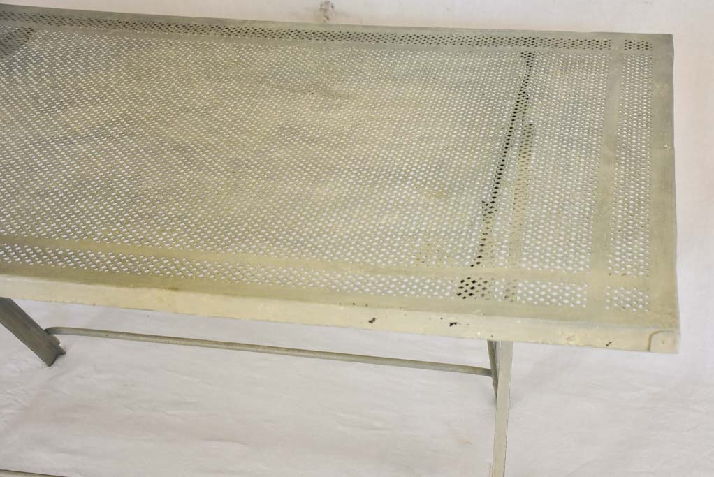 RESERVED SS Mid-century French iron garden table - folding