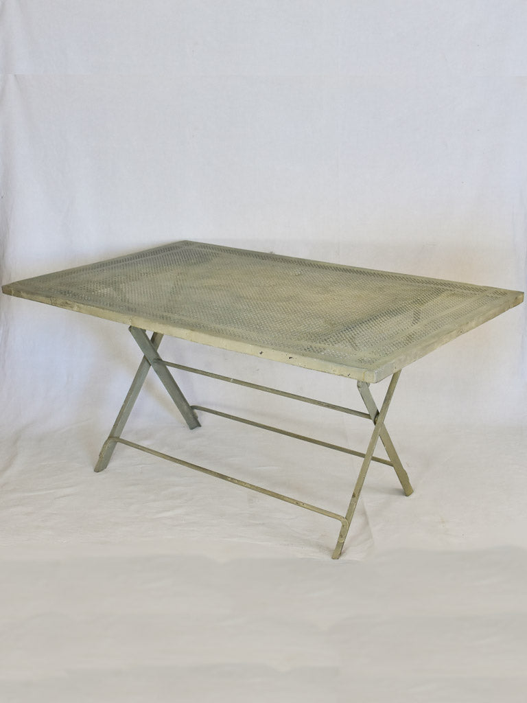 RESERVED SS Mid-century French iron garden table - folding