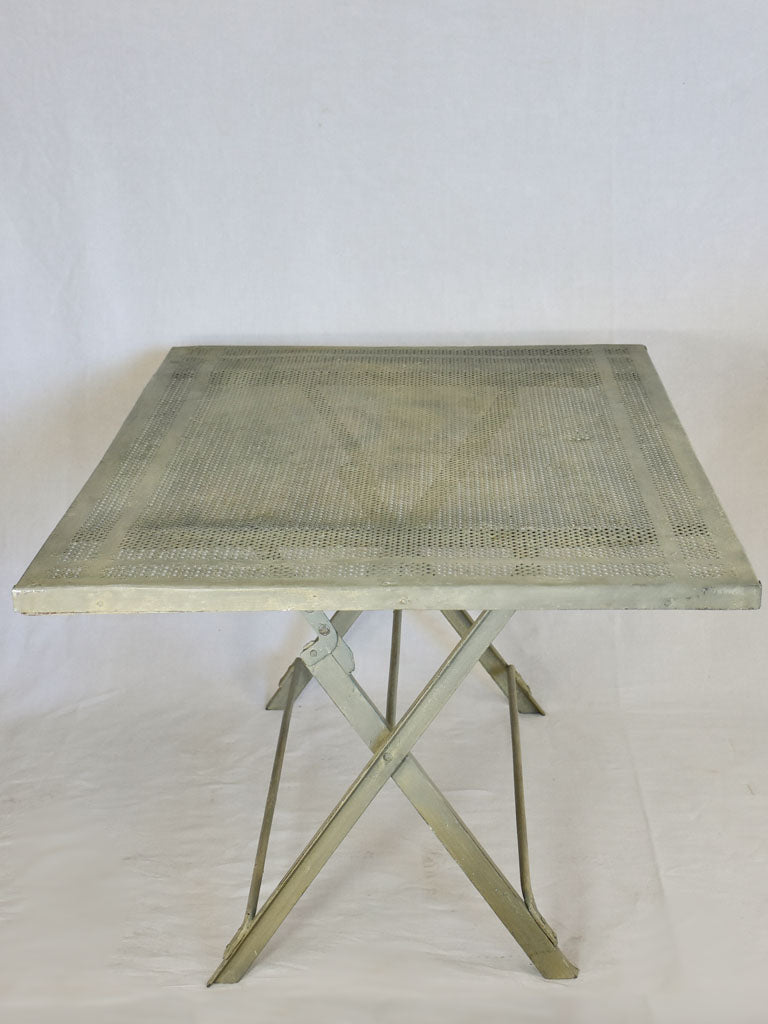 RESERVED SS Mid-century French iron garden table - folding