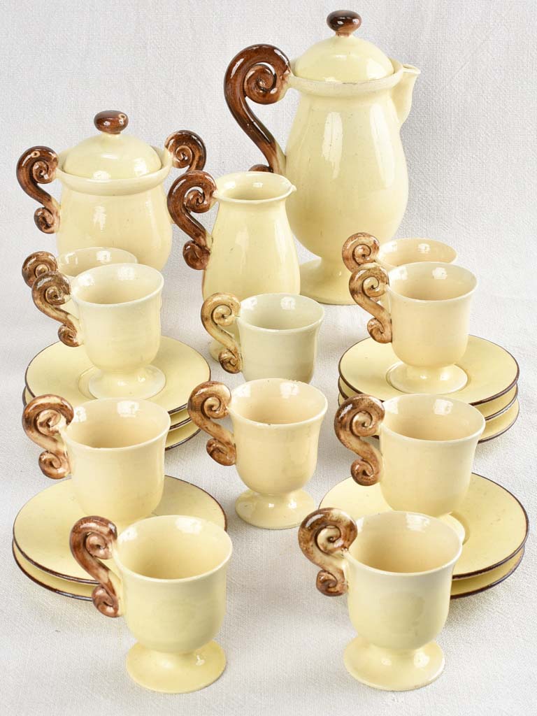 1950s Vallauris Coffee service for 10