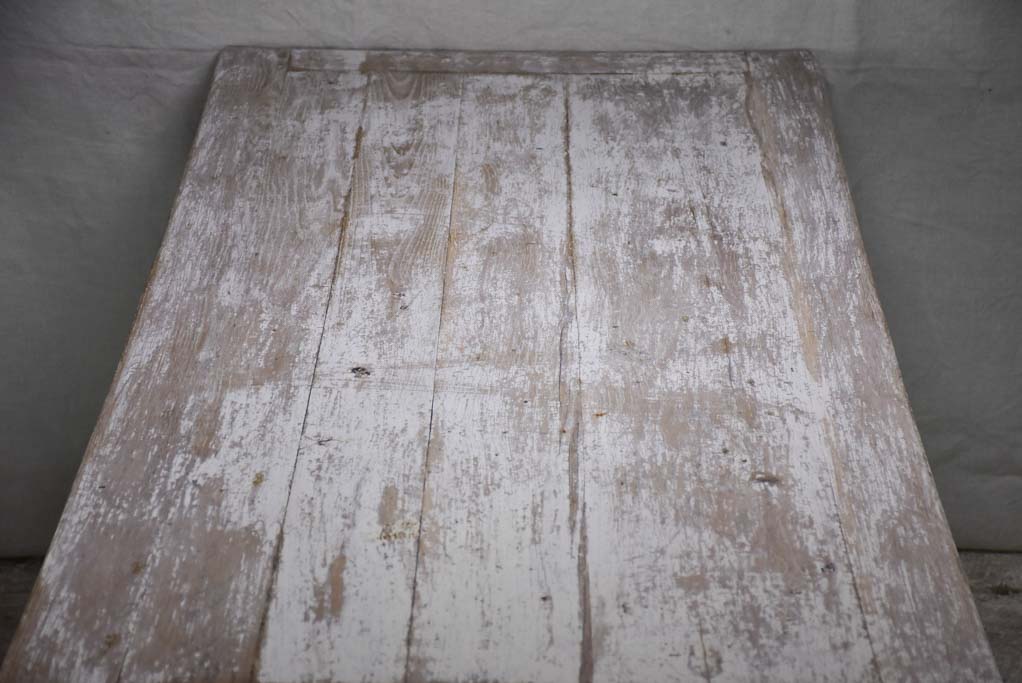 Antique French claw foot table with beige patina 31" x 70¾"