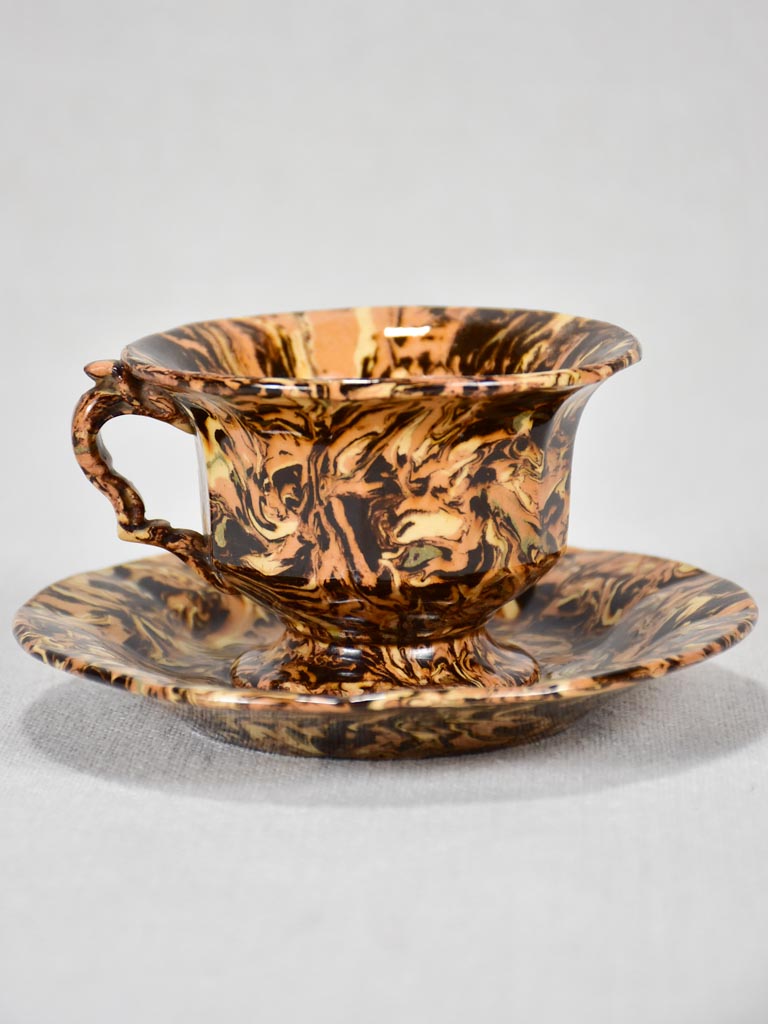 19th-century Aptware coffee service with nougatine pattern