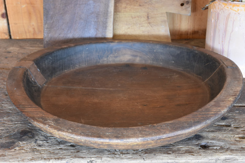 Large antique wooden bowls