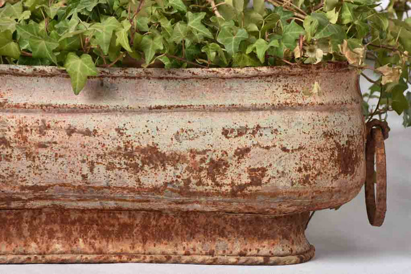 Zinc garden planter with two handles 20½"