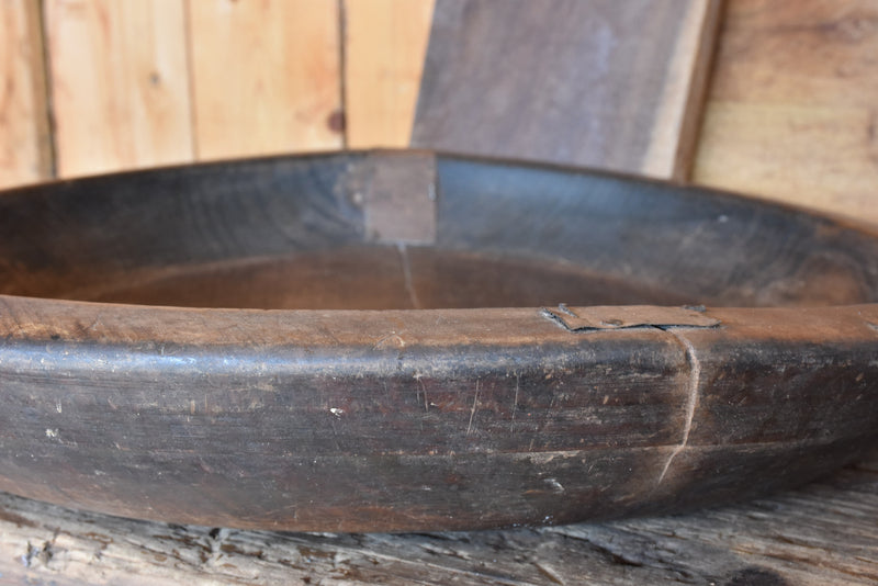 Large antique wooden bowls