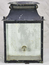 Broad 19th Century French wall sconce lantern with black patina 19¾"
